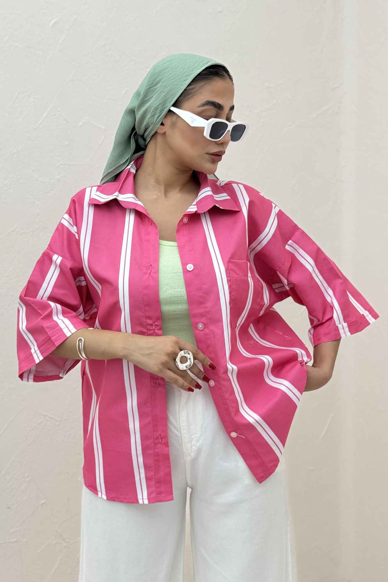 شومیز پری راه راه 7003