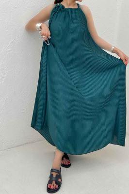 پیراهن پلیسه حریر گت دار 1067