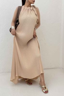 پیراهن پلیسه حریر گت دار 1067