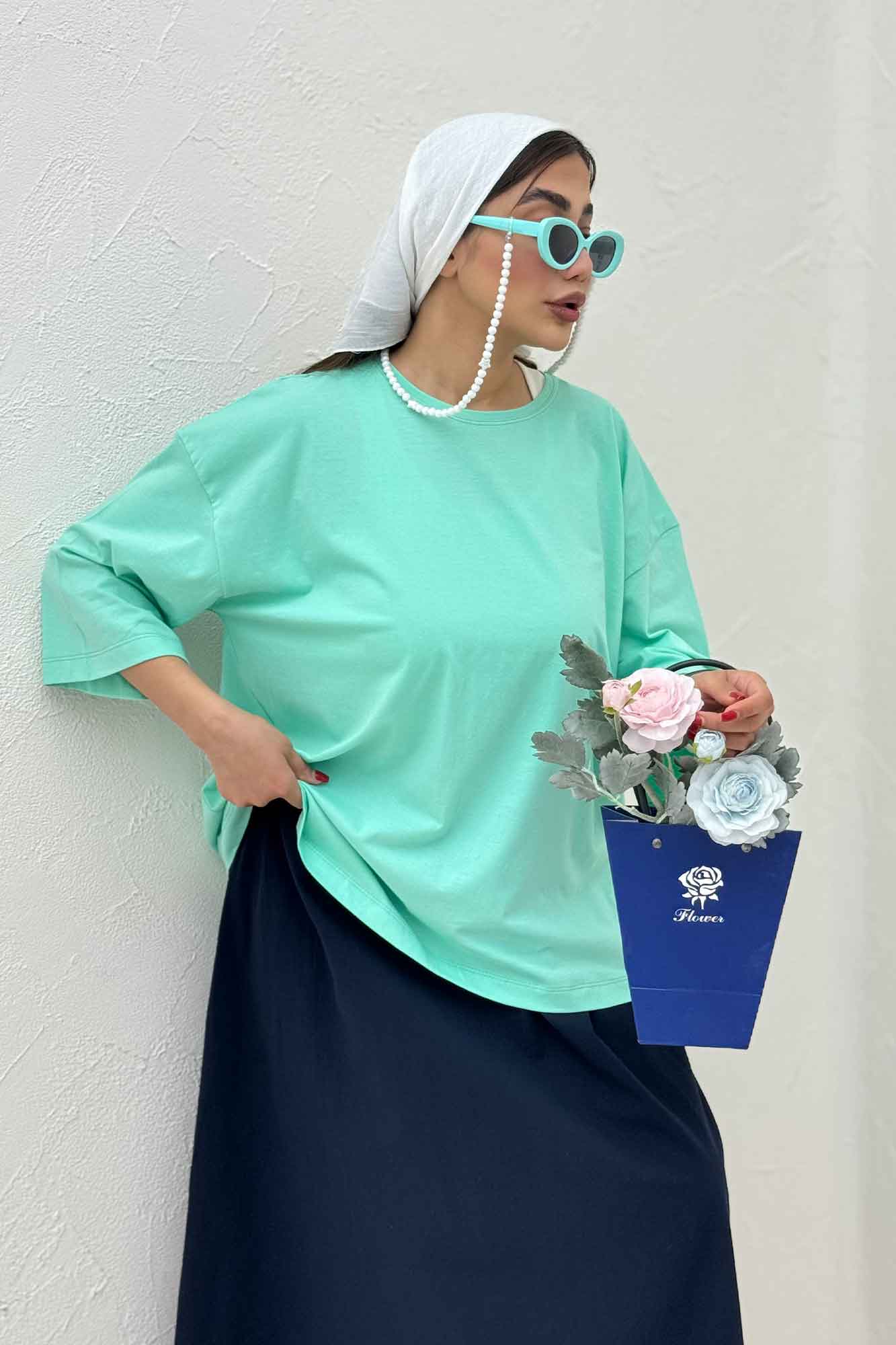 تیشرت باکسی پنبه 1023