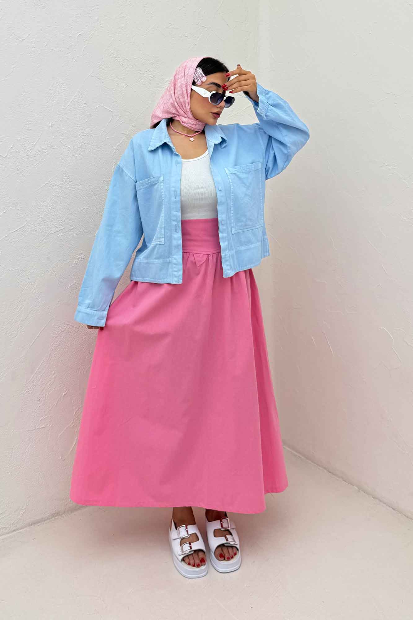 مانتو کتان سه جاف پهن TR