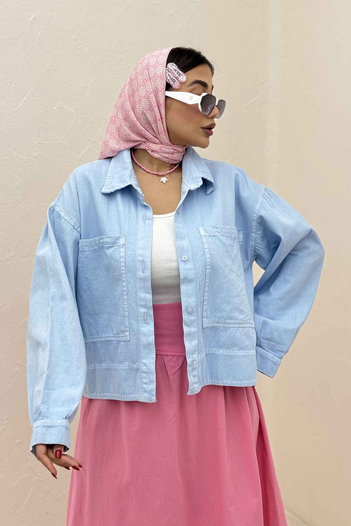 مانتو کتان سه جاف پهن TR