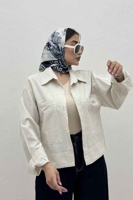 مانتو لینن سه جاف پهن TR