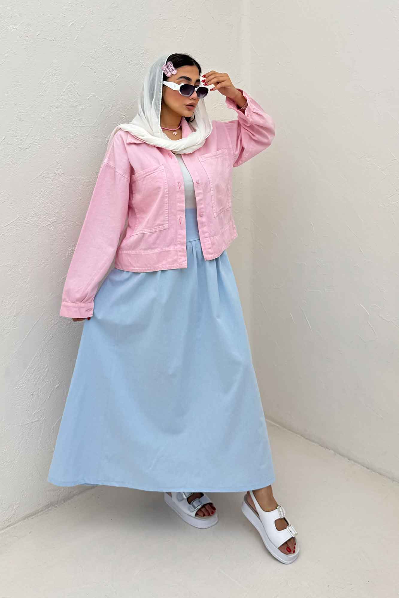 مانتو کتان سه جاف پهن TR