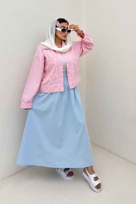 مانتو کتان سه جاف پهن TR