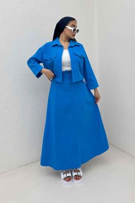 ست کت و دامن لینن آداک