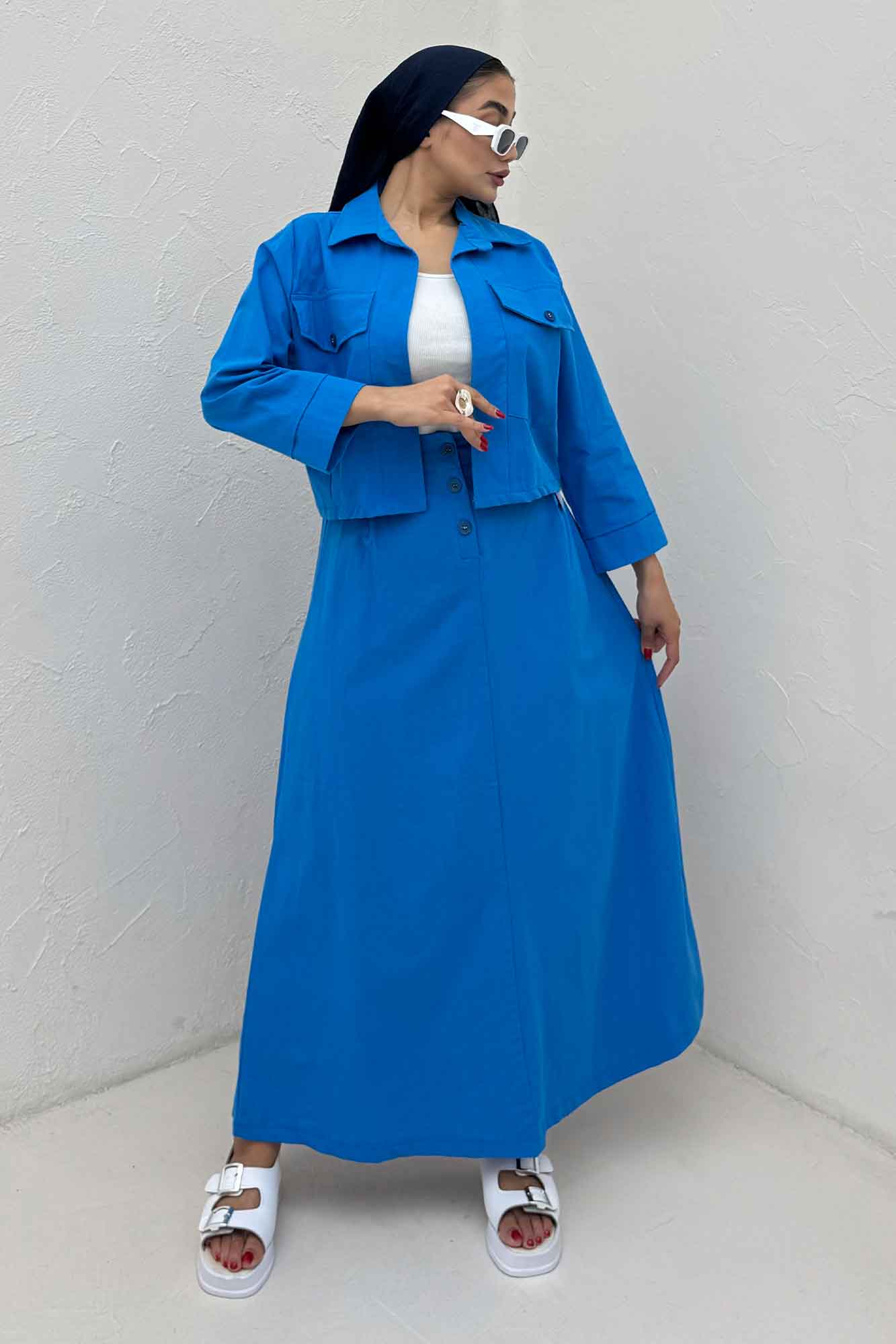 ست کت و دامن لینن آداک