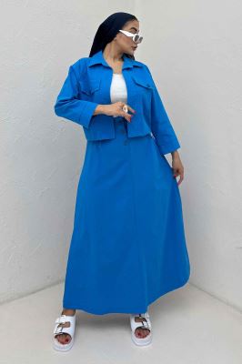 ست کت و دامن لینن آداک