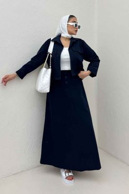 ست کت و دامن لینن آداک