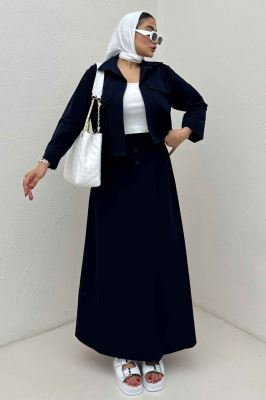 ست کت و دامن لینن آداک