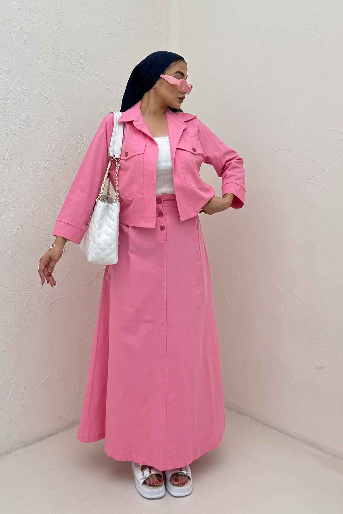 ست کت و دامن لینن آداک