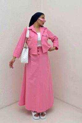 ست کت و دامن لینن آداک