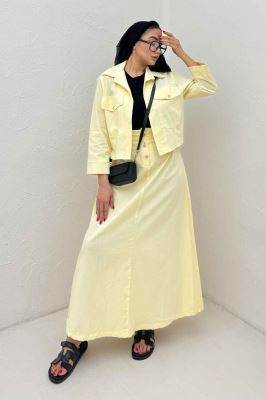 ست کت و دامن لینن آداک