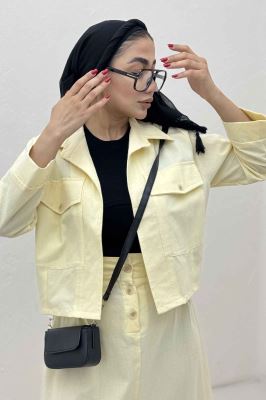 ست کت و دامن لینن آداک