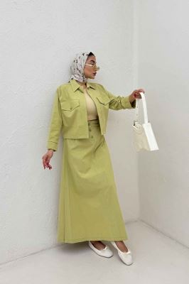 ست کت و دامن لینن آداک