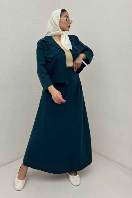 ست کت و دامن لینن آداک