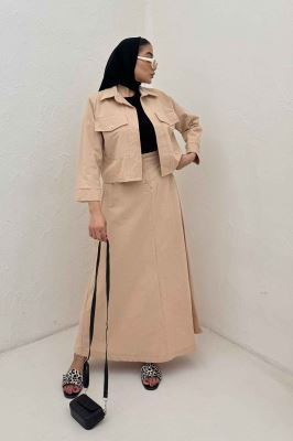 ست کت و دامن لینن آداک