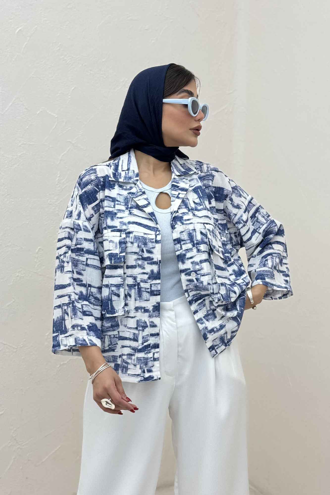 مانتو لینن اسلپ دو جیب کد 3