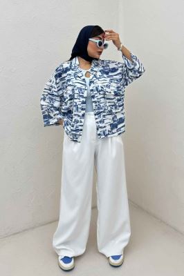 مانتو لینن اسلپ دو جیب کد 3