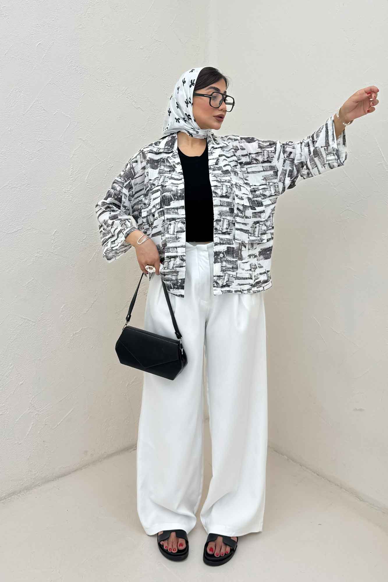 مانتو لینن اسلپ دو جیب کد 3