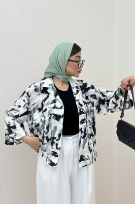 مانتو لینن اسلپ دو جیب کد 4