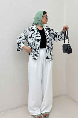 مانتو لینن اسلپ دو جیب کد 4