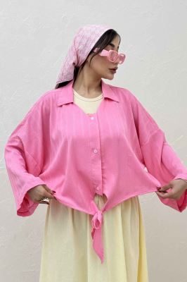 شومیز پایین گره یقه هفت