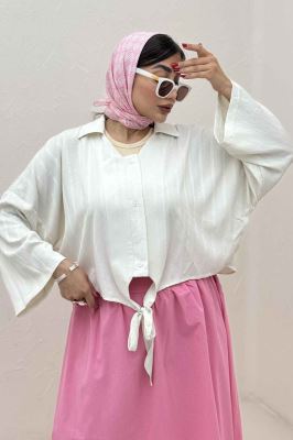 شومیز پایین گره یقه هفت