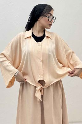 شومیز پایین گره یقه هفت