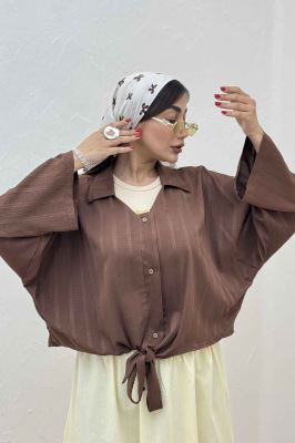 شومیز پایین گره یقه هفت