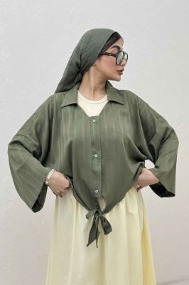 شومیز پایین گره یقه هفت