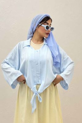 شومیز پایین گره یقه هفت