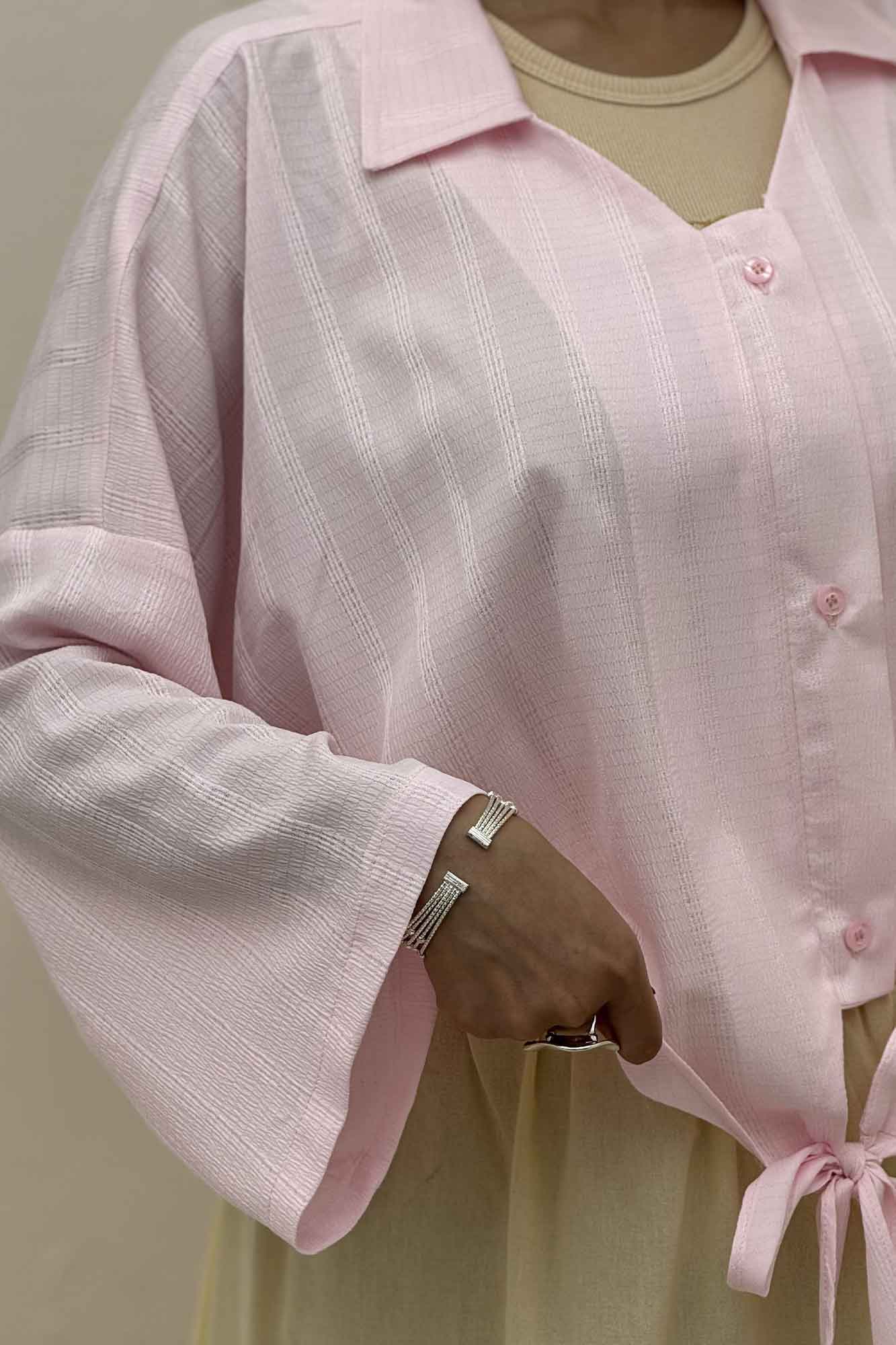 شومیز پایین گره یقه هفت