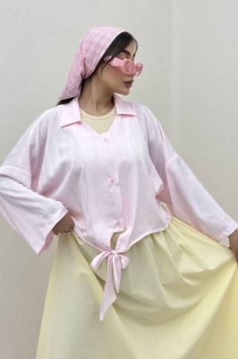 شومیز پایین گره یقه هفت