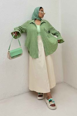 شومیز حلزونی آستین شیپوری