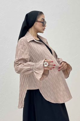 شومیز حلزونی آستین شیپوری