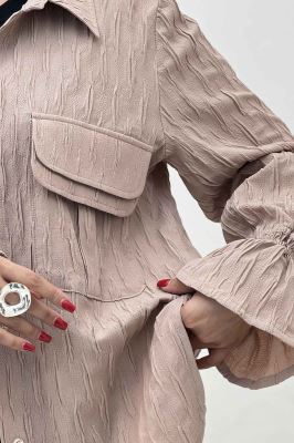 شومیز حلزونی آستین شیپوری