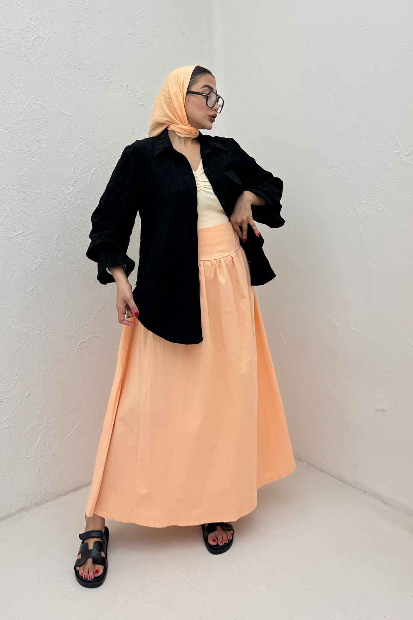 شومیز حلزونی آستین شیپوری