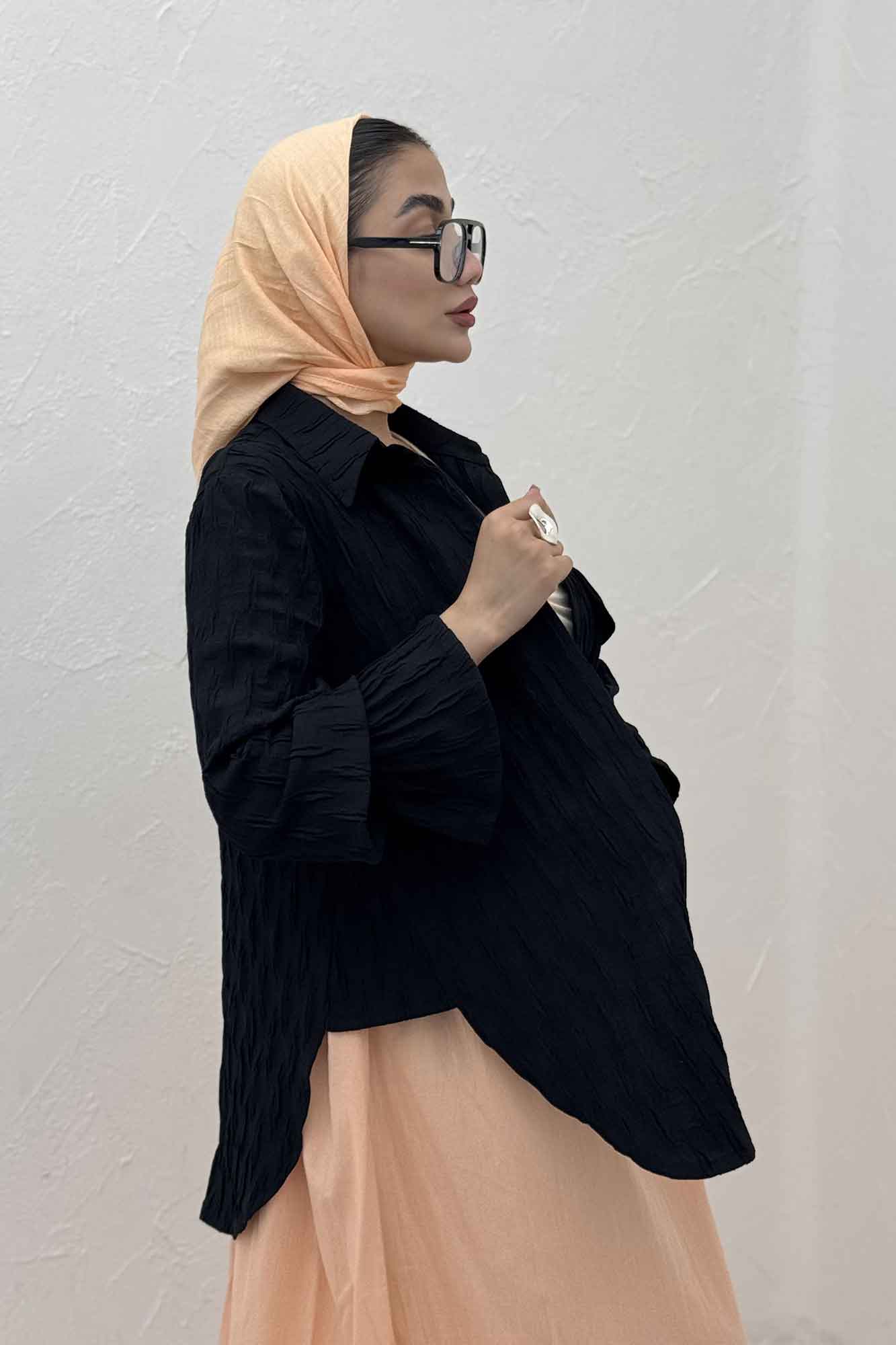 شومیز حلزونی آستین شیپوری