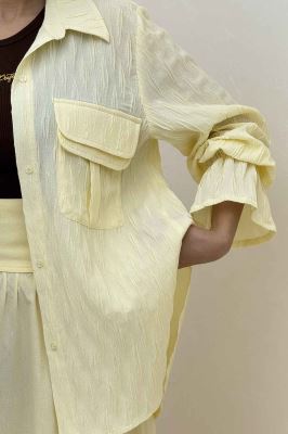 شومیز حلزونی آستین شیپوری