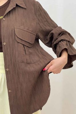 شومیز حلزونی آستین شیپوری