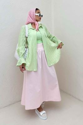 شومیز حلزونی آستین شیپوری