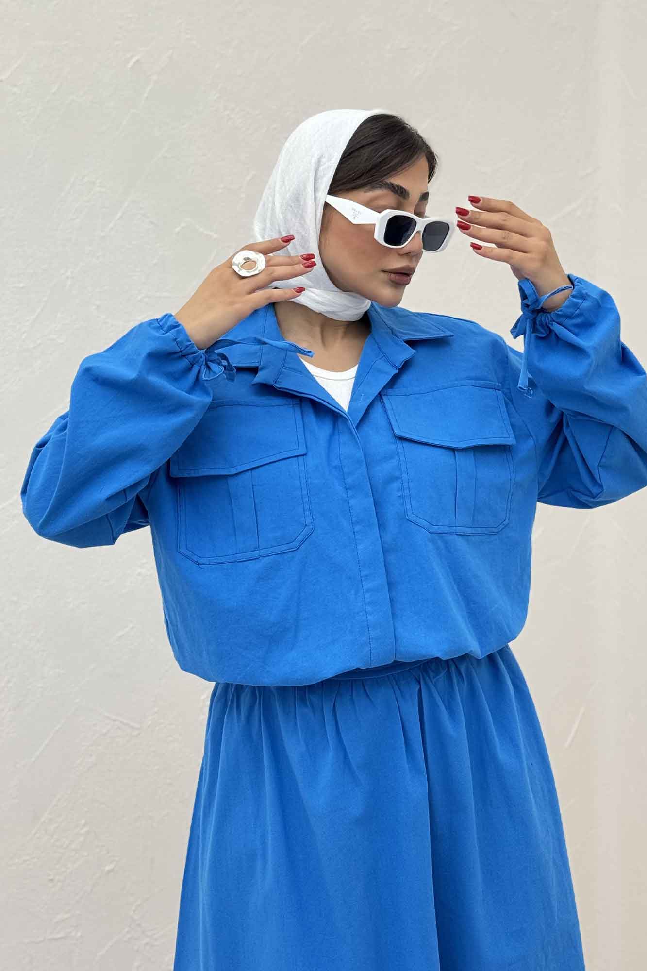 ست شومیز و دامن لینن آرونیا