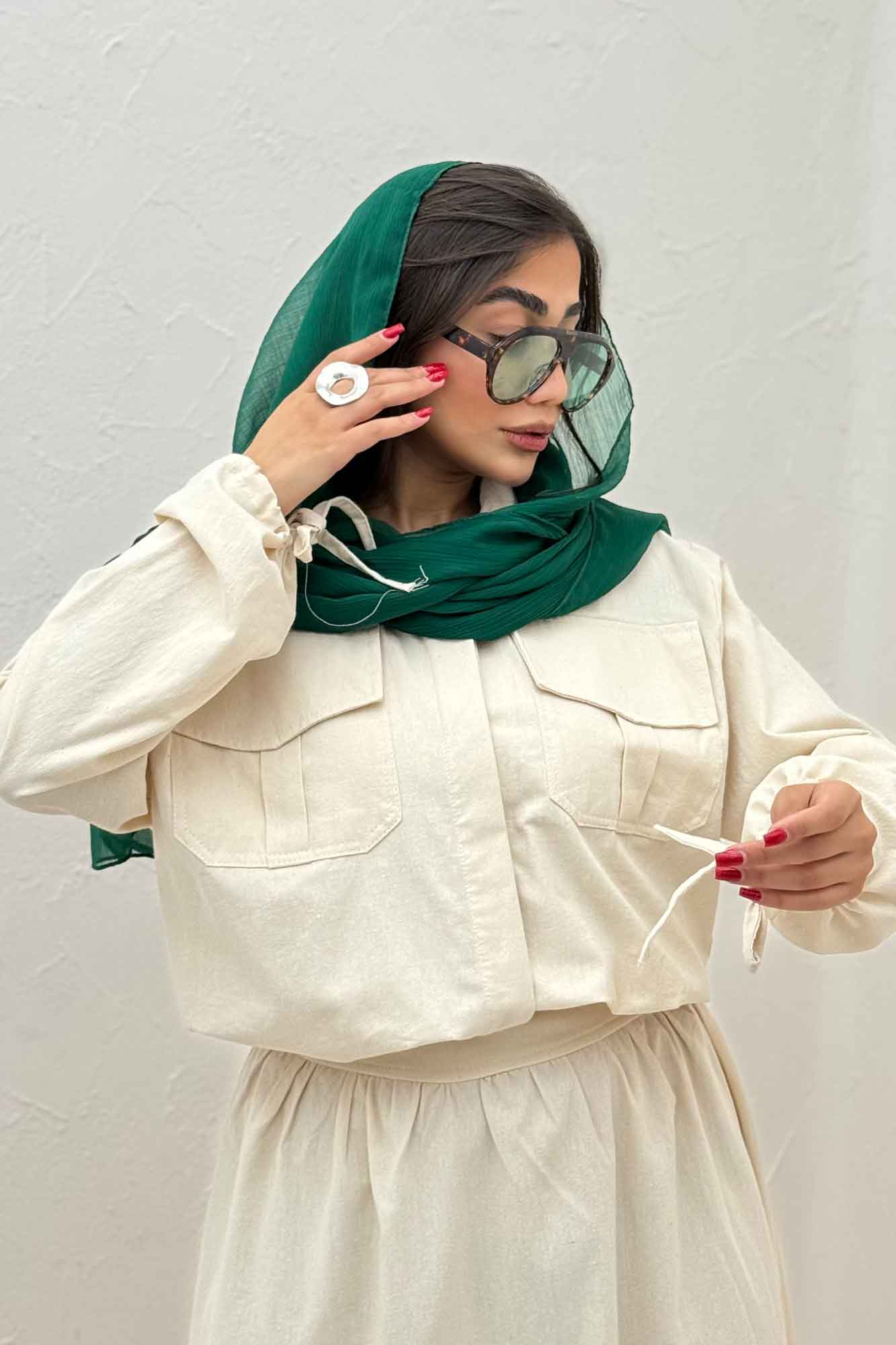 ست شومیز و دامن لینن آرونیا