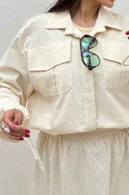 ست شومیز و دامن لینن آرونیا