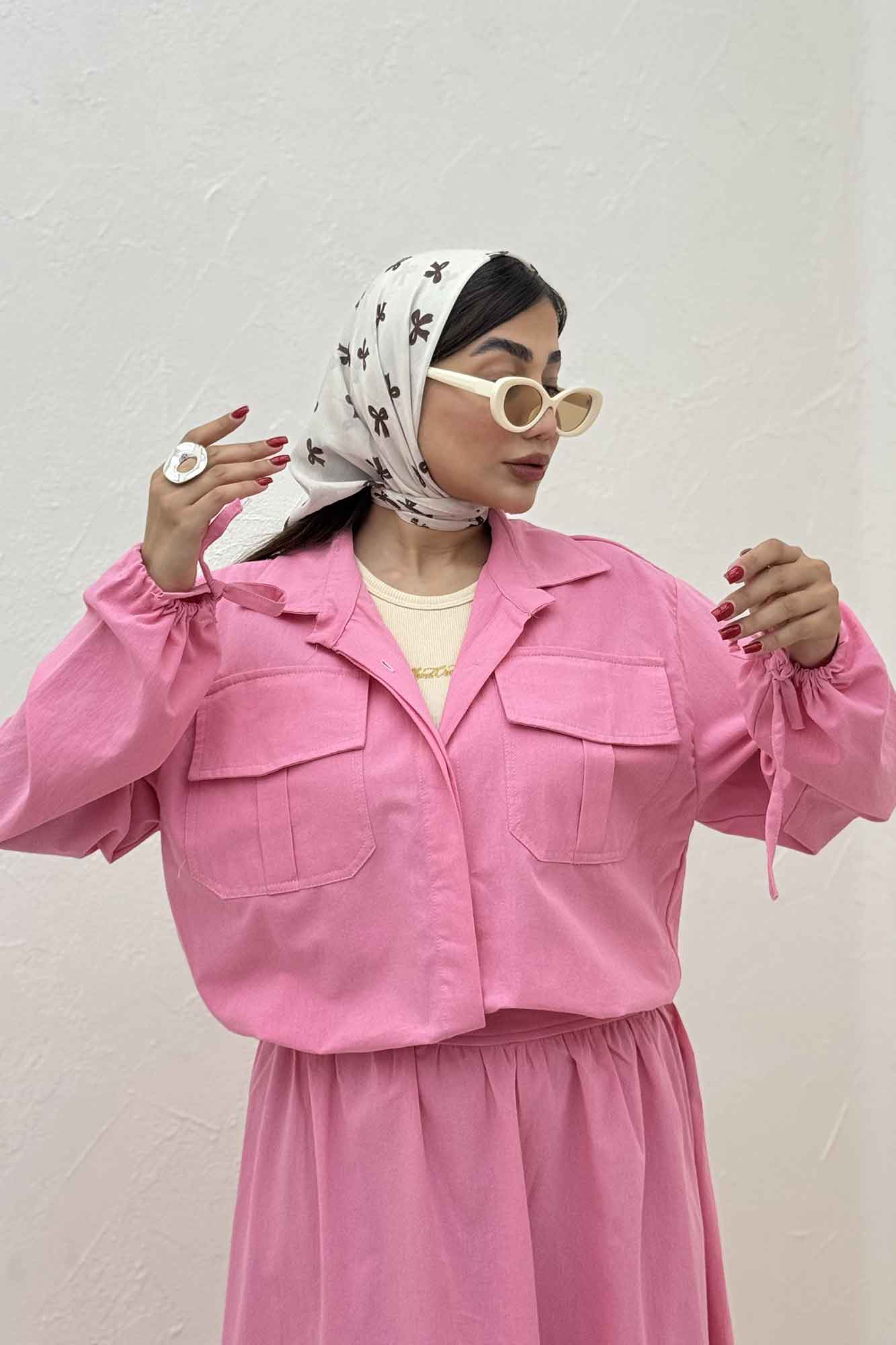 ست شومیز و دامن لینن آرونیا