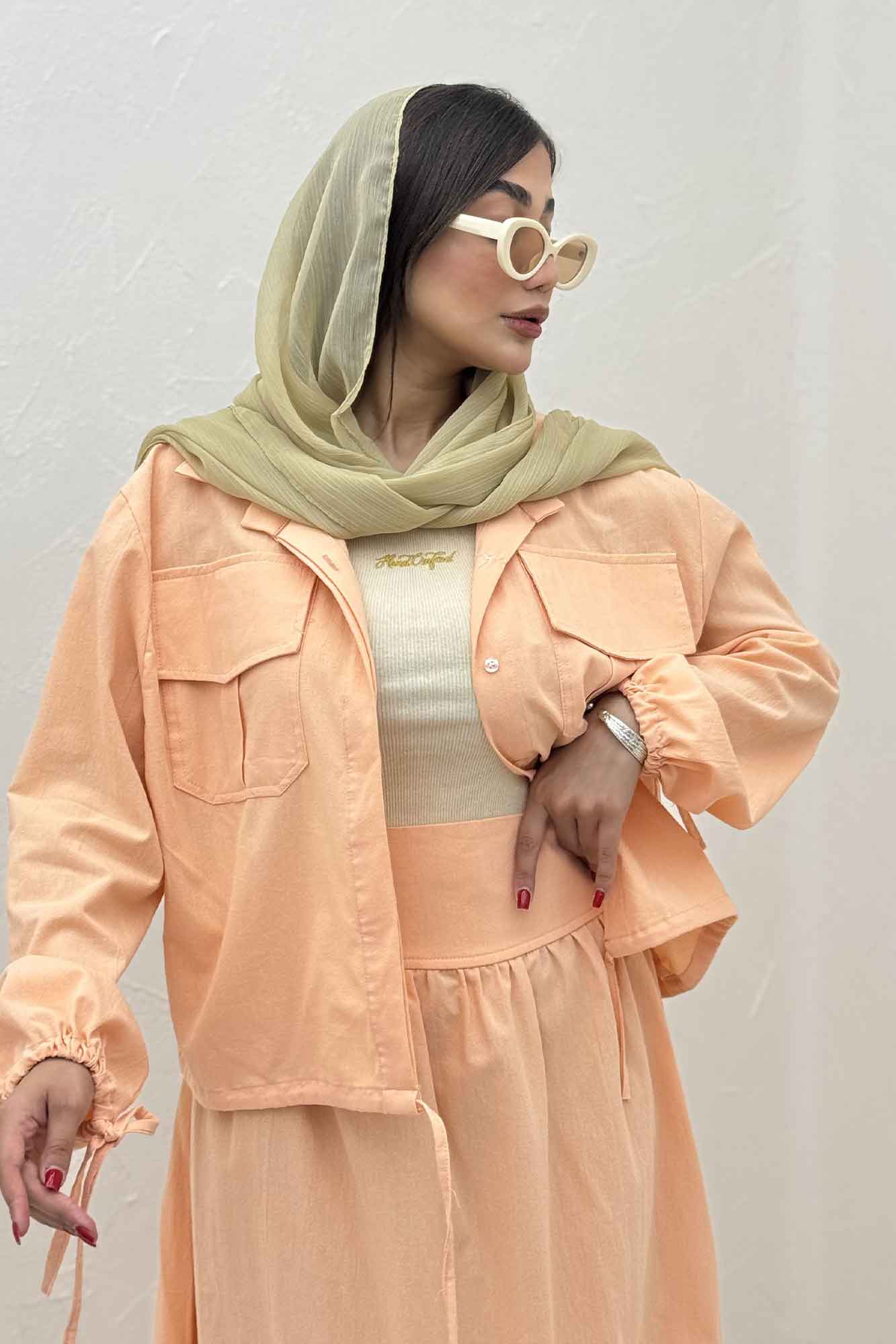 ست شومیز و دامن لینن آرونیا