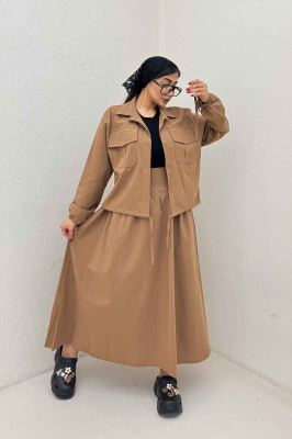 ست شومیز و دامن لینن آرونیا