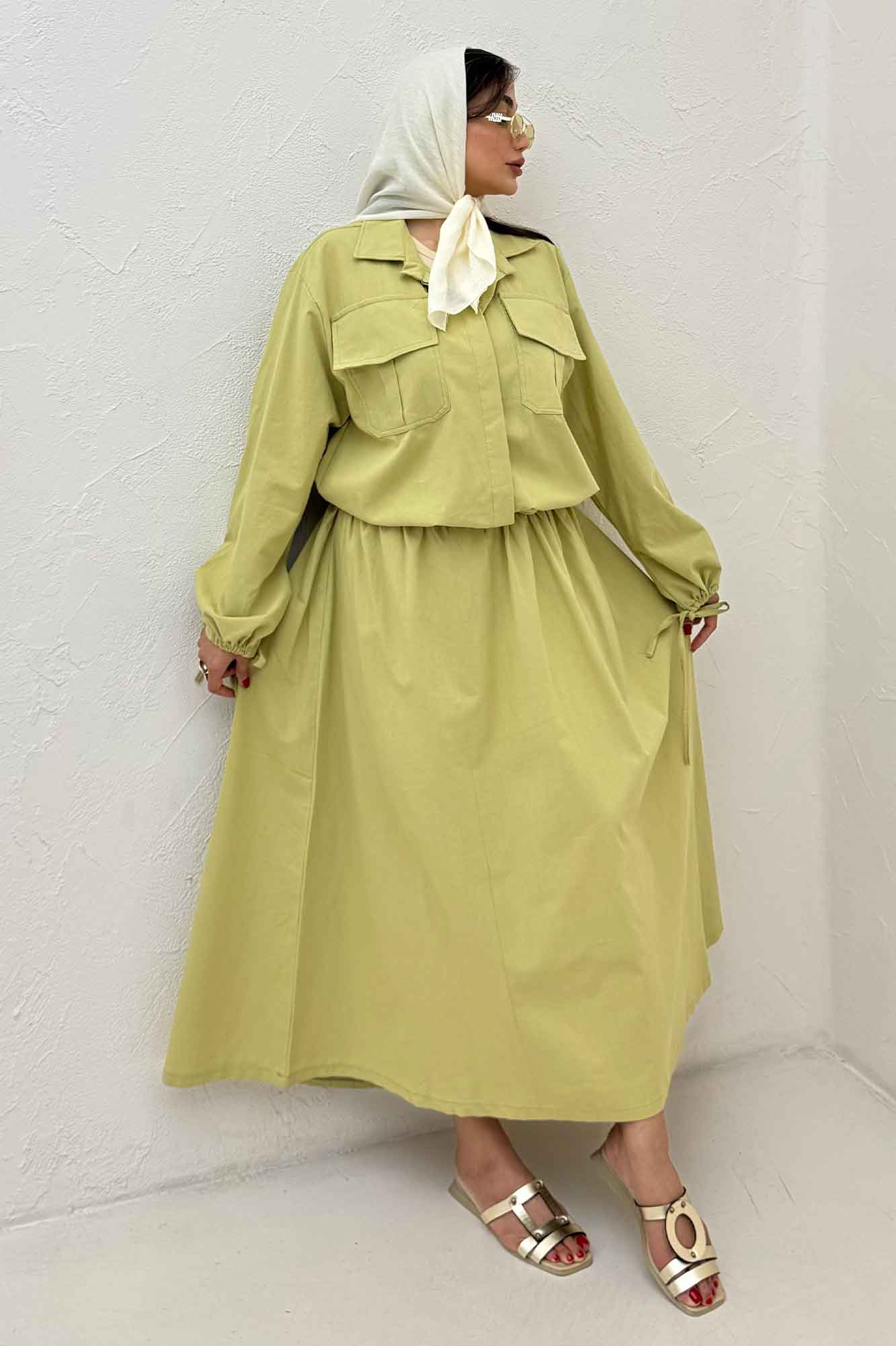 ست شومیز و دامن لینن آرونیا