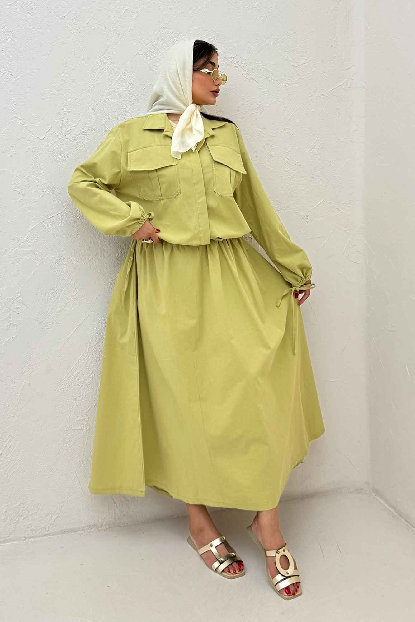 ست شومیز و دامن لینن آرونیا